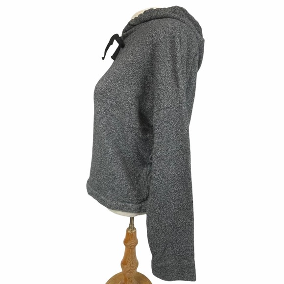 Madewell NWOT Heathered Charcoal Gray Knit Tone Hoodie Sweatshirt Size XS - Picture 6 of 11